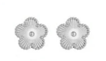Bracelet et Collier Fleur Métal – Fleur de Prunier à Cinq Pétales avec Trèfle Double Face